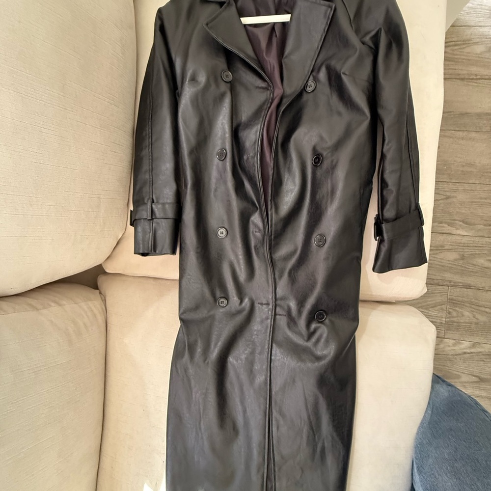 Black Double-Breasted Trench Coat